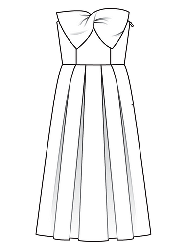 Платье с лифом-корсажем