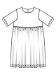 Платье с присборенной юбкой для девочки №128 — выкройка из Burda 5/2023