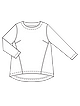 Длинный пуловер широкого кроя №416