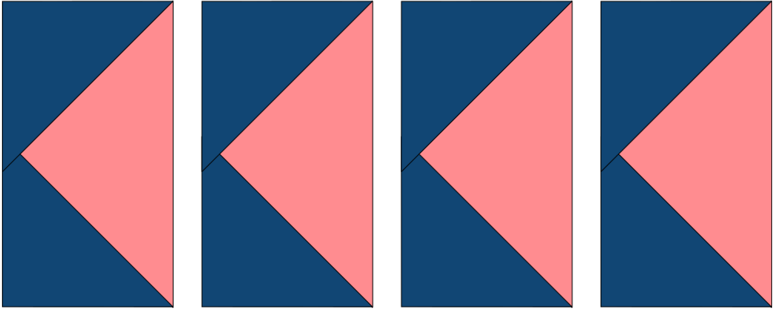 Как сшить блок «Четыре треугольника» или «Летящие гуси»: пэчворк для начинающих