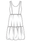 Платье с ярусной юбкой