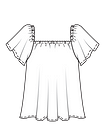 Блузка с рукавами-крылышками