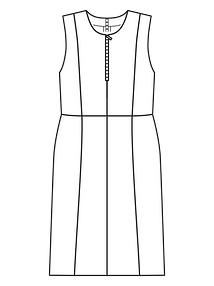 Технический рисунок платья-футляр