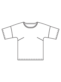 Технический рисунок блузки простого кроя