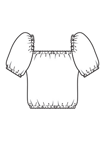 Технический рисунок блузки а-ля Кармен 