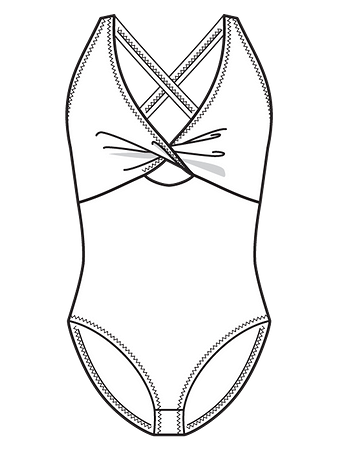 Pattern of a separate swimsuit (top)