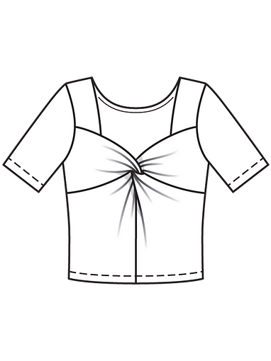 Блузка с глубоким вырезом