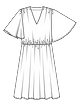 Платье с рукавами-крылышками №106 B — выкройка из Burda 6/2023
