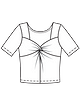 Блузка с глубоким вырезом №121