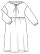 Платье с пышными рукавами №101 — выкройка из Burda 6/2023