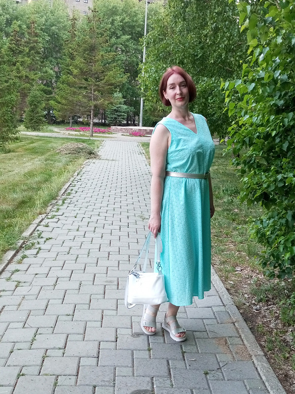 Платье «Бирюзовое шитье» от Ekaterina Vodchits