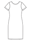 Трикотажное платье с вырезом на спинке