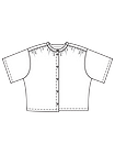 Короткая блузка широкого кроя