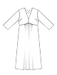 Платье с V-вырезами №105 — выкройка из Burda 7/2023