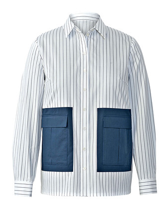 Манекен блузки-рубашки с накладными карманами