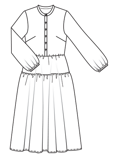 Платье с элементами рубашечного кроя