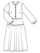 Платье с элементами рубашечного кроя №108 — выкройка из Burda 8/2023