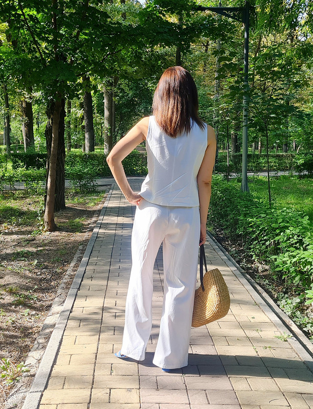 Костюм «белый лен»: жилет и брюки от Netysya