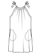 Трикотажное платье с американской проймой №113 B — выкройка из Burda 6/2011