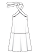 Платье с открытой спиной №119 — выкройка из Burda 7/2016