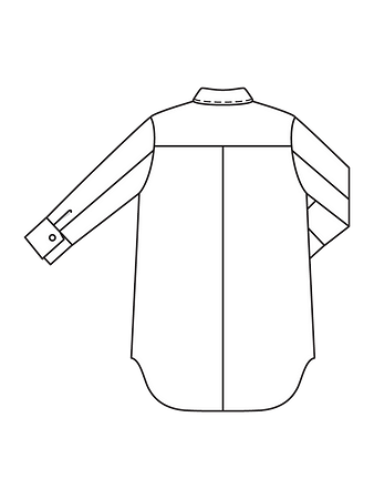 Технический рисунок пальто-рубашки