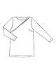 Трикотажная блузка с декоративным разрезом №405 B