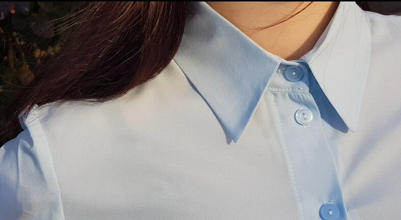 Базовая рубашка из голубого шелка от Dzindin25