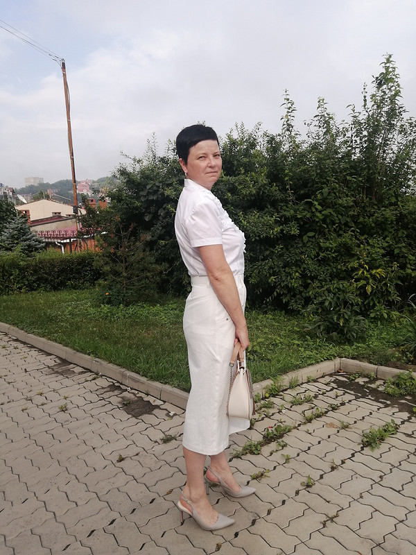 Джинсовая юбка и блузка из девяностых от Ольга Карпова