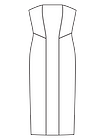 Платье-бюстье длиной миди