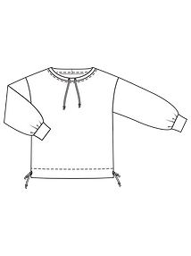 Технический рисунок спортивного пуловера