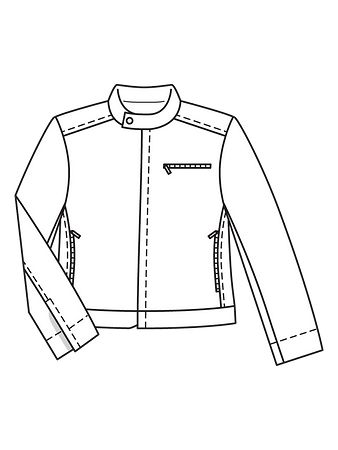 Технический рисунок мужской байкерской куртки