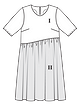 Платье с асимметричной юбкой №103 — выкройка из Burda 9/2023