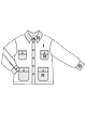 Куртка прямого кроя из искусственной замши №107