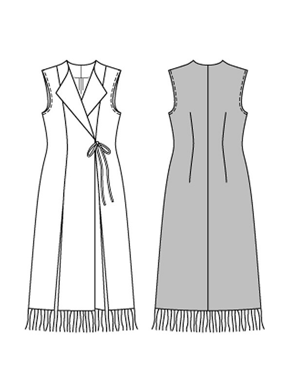 Двубортное платье-жилет от Emilia Wickstead: шьём по выкройкам Burda