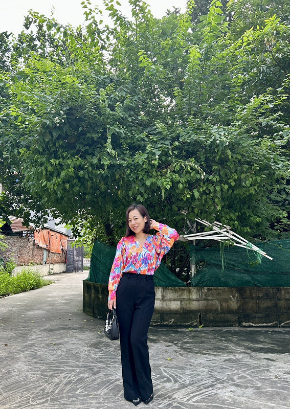 Шёлковая блузка «Floral silk blouse» от Binh Ngo