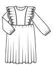 Платье с широкими оборками