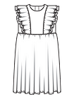Платье с двойными оборками