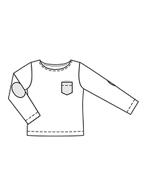 Технический рисунок базового пуловера