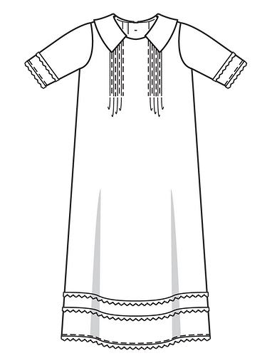 Крестильное платье-рубашка