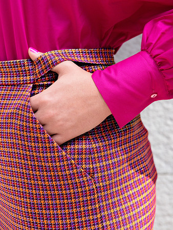 Модель узкой юбки-карандаш карман