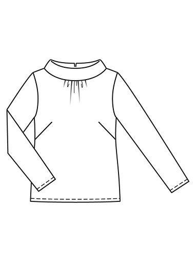 Блузка с закрытым воротником