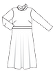 Платье с воротником-стойкой №118 — выкройка из Burda 10/2023