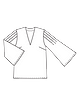 Блузка с расклешенными рукавами №102