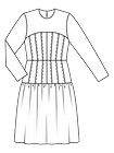 Приталенное платье с рельефными швами