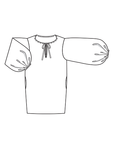Блуза с пышными рукавами