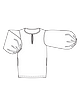 Блуза с объемными рукавами №115 А