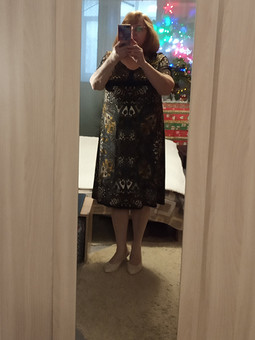 Трикотажное платье со сложным купоном (и снова по проверенной выкройке) 