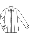 Приталенная блуза рубашечного кроя