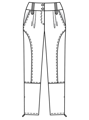 Зауженные брюки с высокой талией