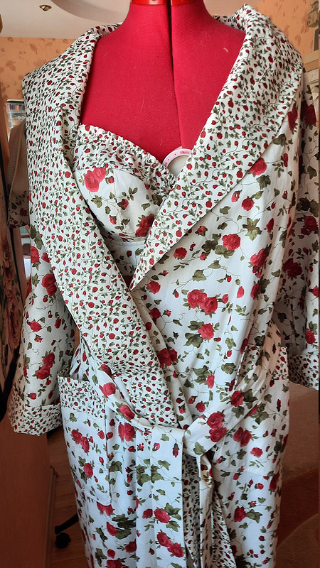 Двухсторонний халат, домашняя одежда для женщин от Кулебяшка